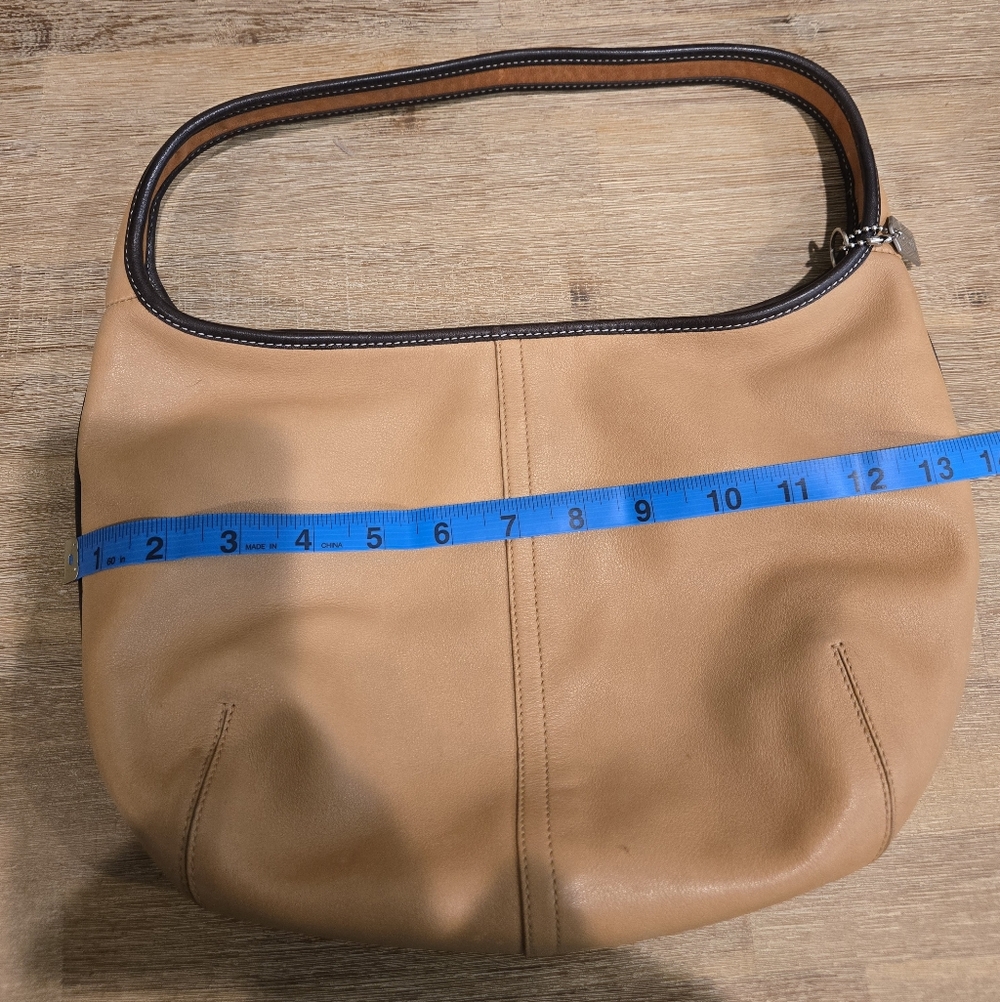 Coach Ergo Hobo Zip 9293 Brown Tan Two Tone Hangtag Vintage Bag Purse Hobo - Picture 15 of 16